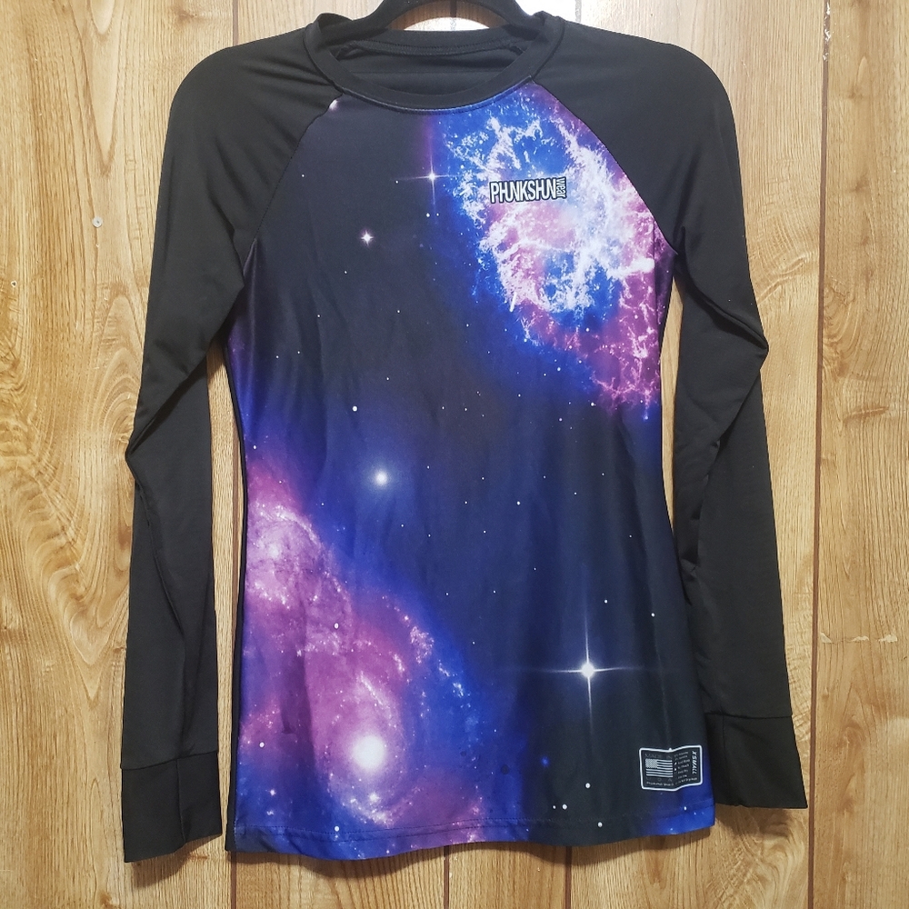Long sleeve Base layer Tee Phunkshun brand black and cosmos color XS